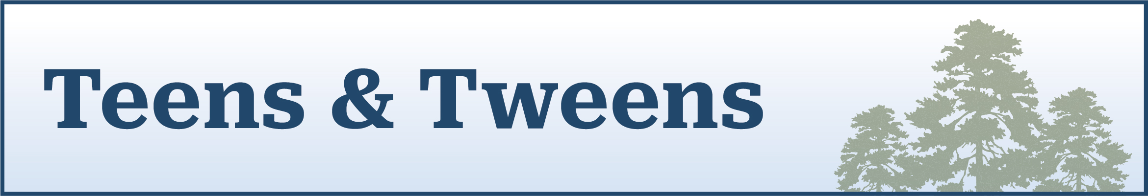 Teens and Tweens graphic header