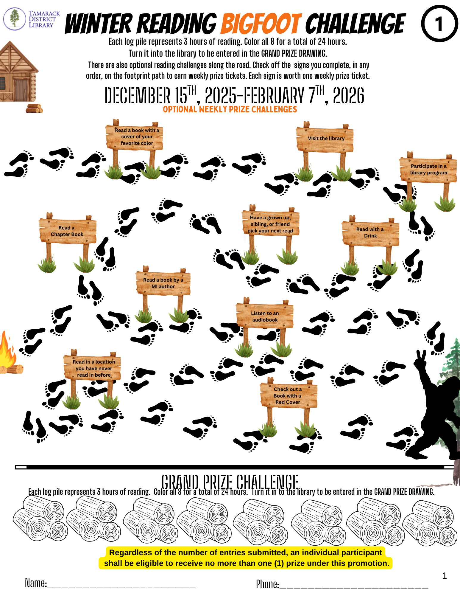 2025 Winter Reading Program Log #1