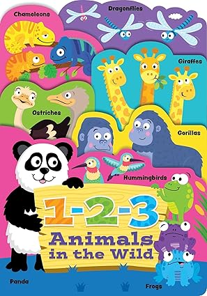 colored book cover of the book 1-2-3 Animals in the Wild 