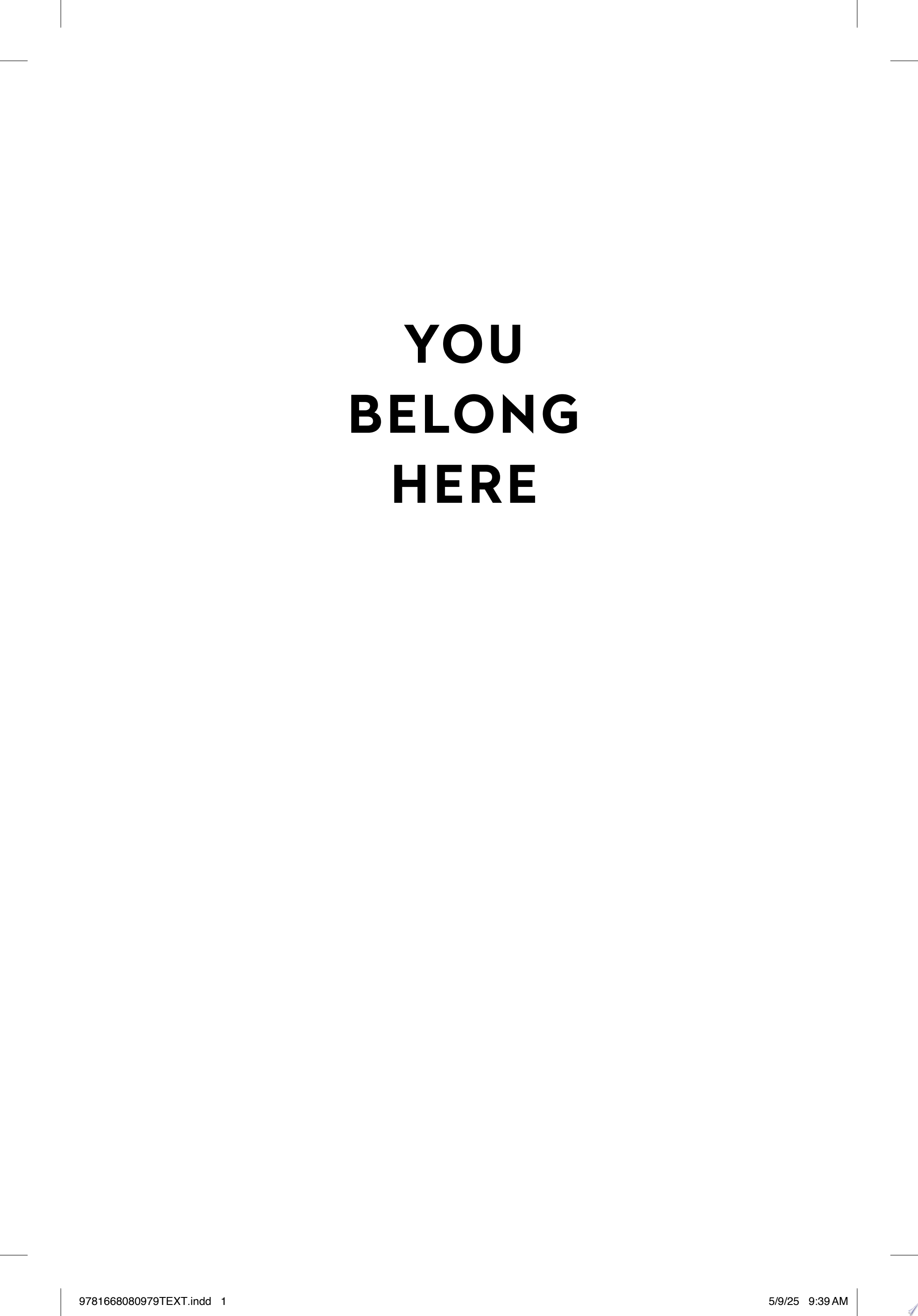 Image for "You Belong Here"