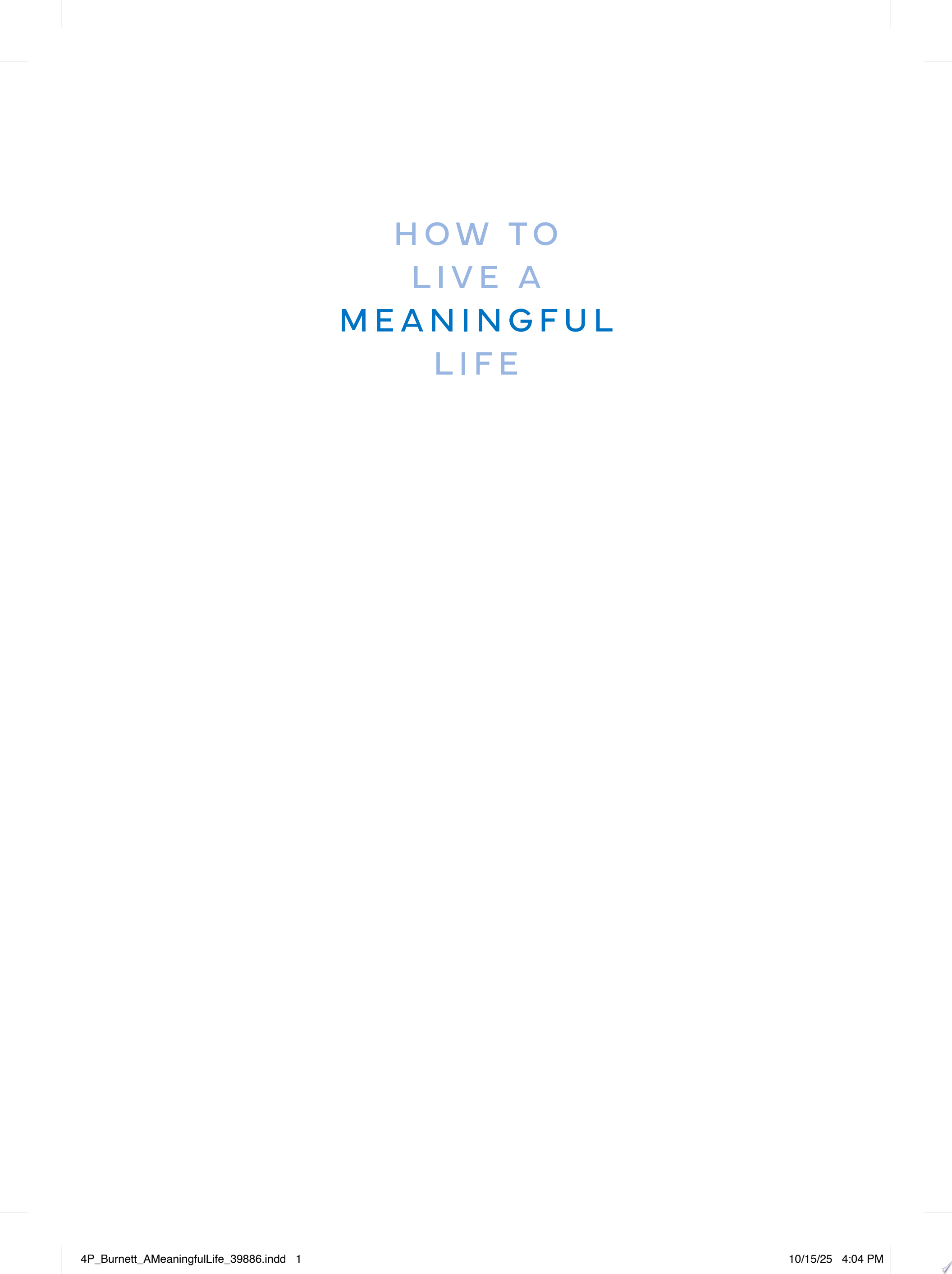 Image for "How to Live a Meaningful Life"