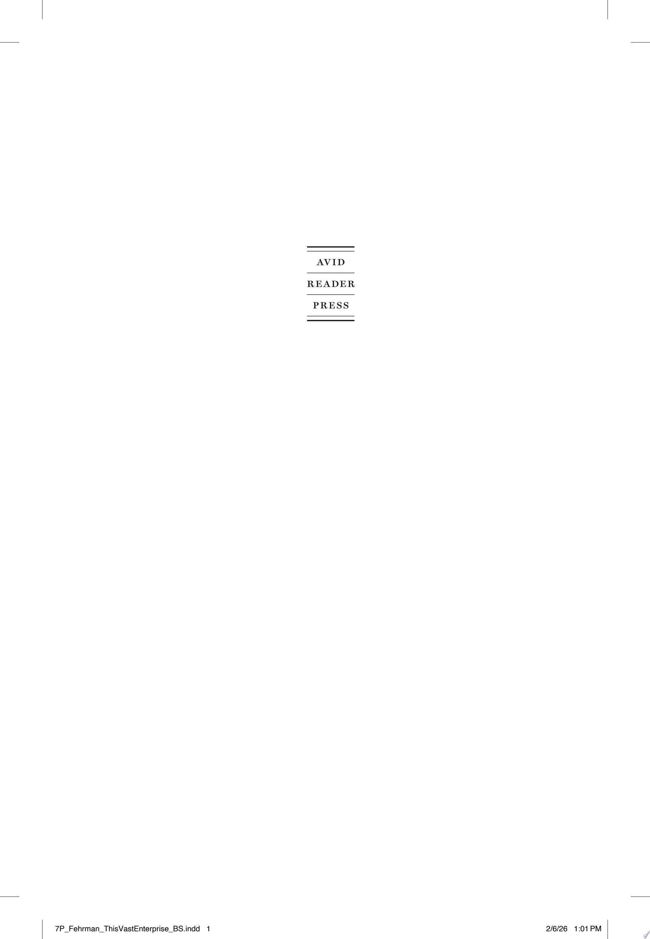 Image for "This Vast Enterprise"