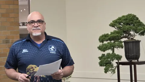  Presenter Joe Chirco and Bonsai Tree